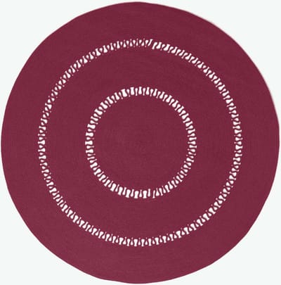 Homescapes Gevlochten Rond Gehaakt Vloerkleed Paars/Pruim, 150 cm