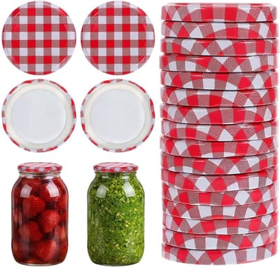 40-delige schroefdeksels voor inmaakpotten, lekvrije opslagdeksels voor jam, groenten en fruit