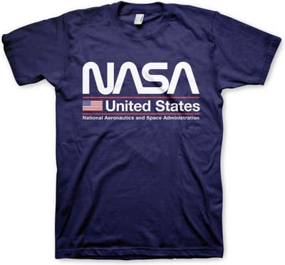 NASA Heren Tshirt -S- United States Blauw