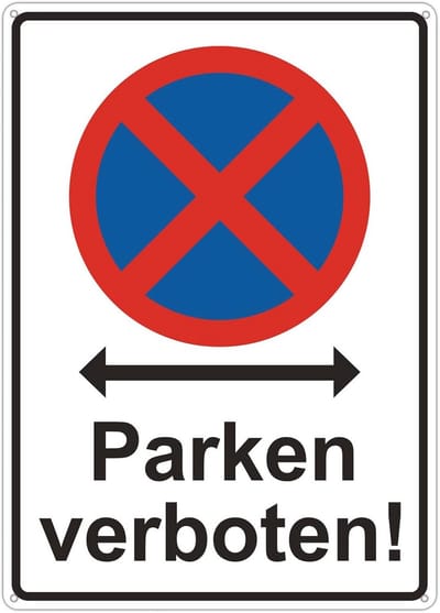 Parkeerbord Verboden 25 x 35 cm - Duurzaam en UV-bestendig