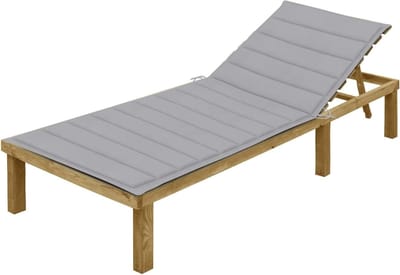 Zonneligstoel Hout - Tuinligstoel Relaxstoel - Ontspannen Buiten - Lichtgewicht Ontwerp - Niet gespecificeerd - Grijs