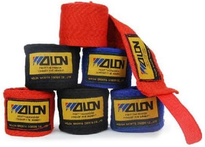 2 stuks/rollen 2.5 M Katoen - Zwart - Boksen Sport Strap Kick Boksen Bandage Sanda Muay Thai Karate MMA Taekwondo Hand handschoenen Wraps | Boxen | Bokspads | Fitness |Thai boxing