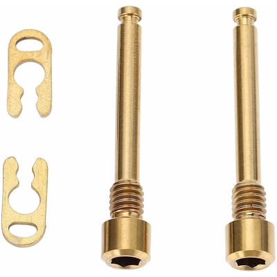 2 STUKS Fiets Schijfremblokbouten Schroefdraadpennen Ti Legering Fiets Remklauw Bout Schroeven met Borgringen beige