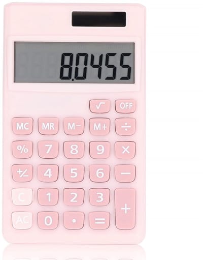 Allecto - Roze Calculator - 8-Cijferig Display - Grote Knoppen voor eenvoudig gebruik - Handig voor thuis en kantoor - Betrouwbare rekenmachine - P...