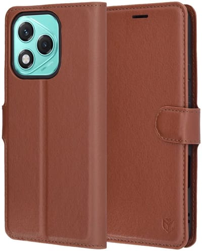Hoesje geschikt voor HONOR 400 Lite - Techsuit Leather Folio Book Wallet Case - Bruin