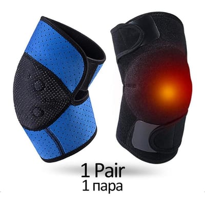 1 Pièce Genouillère Tourmaline Auto-chauffante Support Magnétique pour Soulagement Douleur Arthrite Genouillère Douleur Articulaire Free Size blue
