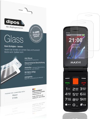 dipos – 2x Matte Pantserfolie geschikt voor Maxvi E10ds | 9H Screenprotector
