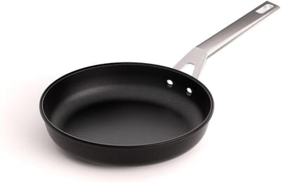 Premium Koekenpan 24 cm - Gegoten Aluminium voor Inductie - Zwart/Zilver