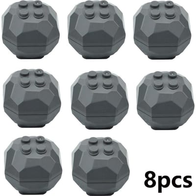 Briques de Construction Gris Bleu Foncé Roche 4 X Octogonal Rocher Scène Pièces Fixations 30293 30294 Château Ville Cadeau