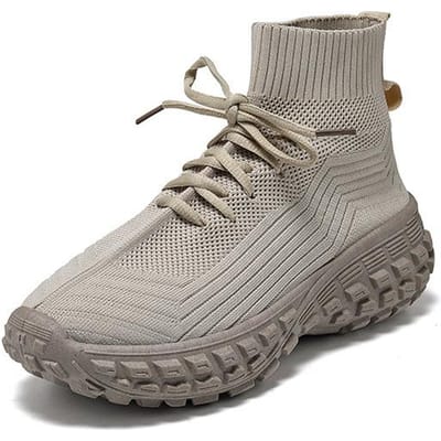 Vliegend Weven Muffin Dikke Zool Casual High-top Daddy Schoenen Dames Nieuwe Stijl Bovenkleding Mode Ademend Dames Enkelschoenen Tide 39