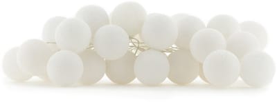 Cotton Ball Lights - LED lichtslinger voor binnen - Handgemaakt en Fairtrade - 35 lampjes - White