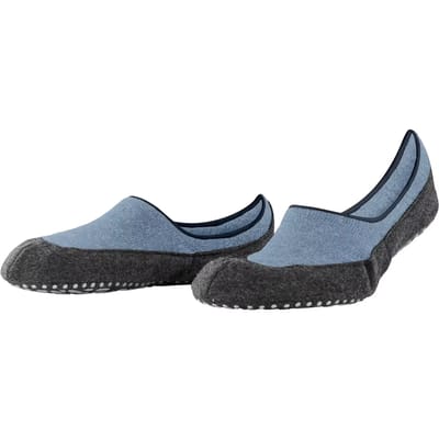 FALKE Cosyshoe Noppen op de zool wol huissokken heren blauw - maat 37-38