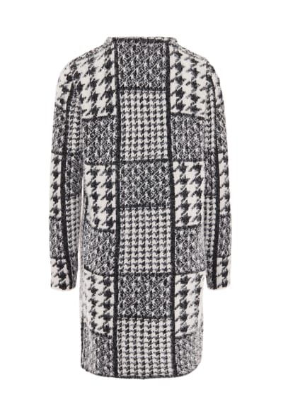 Faina Vest Dames wol wit zwart