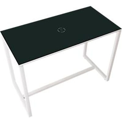 Paperflow-sta-tafel Easy Desk, van metaal, met stelschroeven op vloerniveau, H 1100 mm, bestand tegen desinfectiemiddelen, antraciet/wit