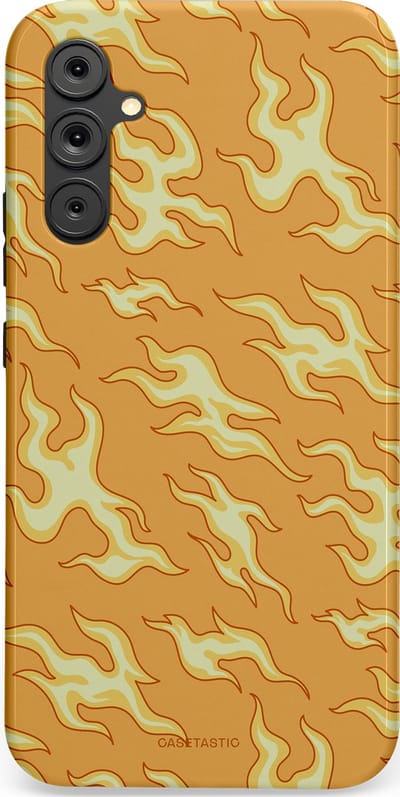 Casetastic Hoesje Geschikt voor Samsung A34 (5G) - Stijlvolle Beschermende Duo-layer Case - Vlammen van passie