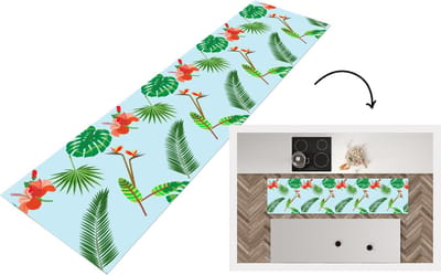 Keukenloper - Loper keuken - Patronen - Planten - Jungle - Bloemen - 200x50 cm - Keukenloper vinyl