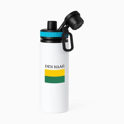 Hacebo® - Den Haag waterfles met draaidop blauw - Rotterdam - Hagenezen, Hagenaren of toeristen - Vlag - Den Haag - Zuid Holland - water fles - 850ML