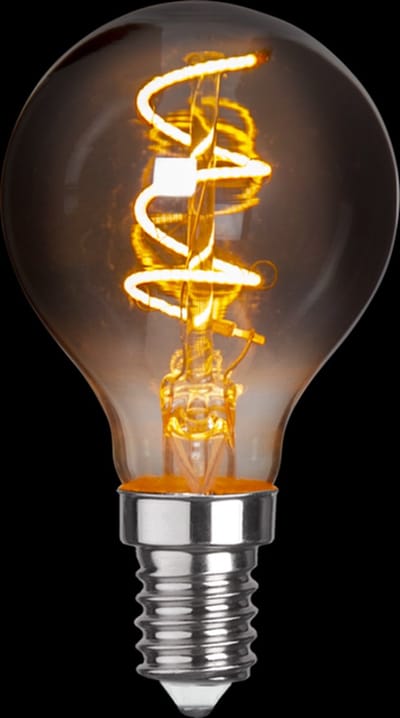 Kogellamp - E14 - 3W - Super Warm Wit <2200K - Filament - Rookglas