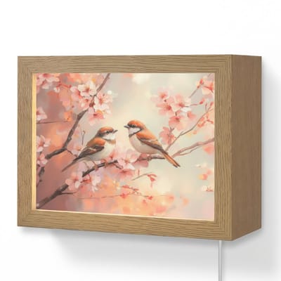 Wandlamp 20x15 cm - Oplaadbaar - Vogels - Romantic - Bloesemtak - Wandlampen binnen woonkamer - Slaapkamer lamp met kabel - Decoratieve nachtlamp - Vloerlamp snoer