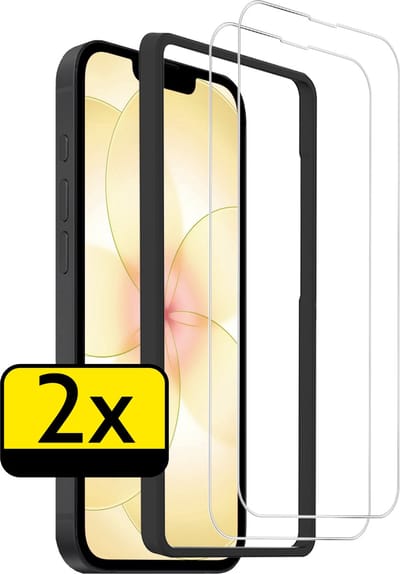 Screenprotector - Geschikt voor Apple iPhone 17e - 2 Stuks - Met Installatie Frame - Beschermglas - Gehard Glas - Tempered Glass - Screen Protector