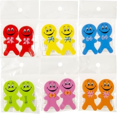 Blije poppetjes gummen, 6 kleuren (12 st./6 setjes))