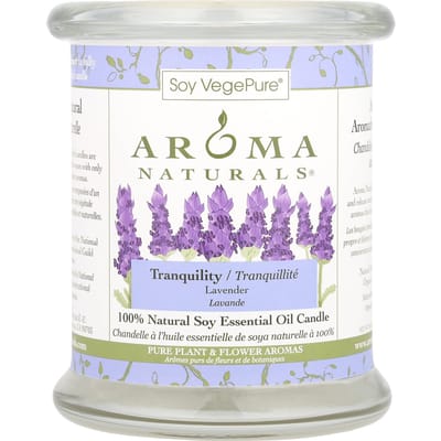 Soy Vegepure®, 100% Natuurlijke Soja Essentiële Olie Kaars, Rust, Lavendel, 260G (8.8oz) white