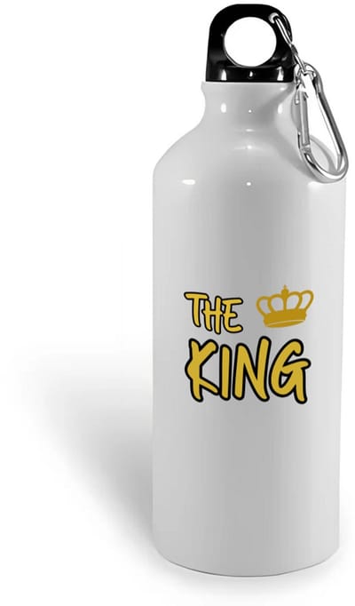 Hacebo® - The king waterfles - Koning - iemand die zich voelt als een koning - verjaardagscadeau - kroontje - kado - gift - geschenk - water fles - 400ML