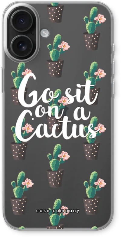 Case Company® - Hoesje geschikt voor iPhone 16 Plus hoesje - Cactus quote - Soft Cover Telefoonhoesje - Bescherming aan alle Kanten en Schermrand