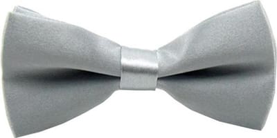 Fako Fashion® - Kinder Vlinderstrik - Vlinderdas - Effen - 10cm - Zilver