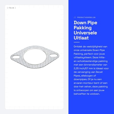 Dailygoods- Uitlaatpakking Universeel 2 Gaten - Hittebestendig - Schokbestendig - Vervanging voor Decat Pipes - Geperforeerd Staal - 2,25 inch/57 mm - Flenspakking