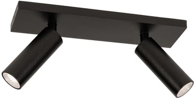 Lumidora Opbouwspot 75477 - FELICIA - 2 Lichts - GU10 - Zwart - Aluminium - Badkamerlamp - IP21