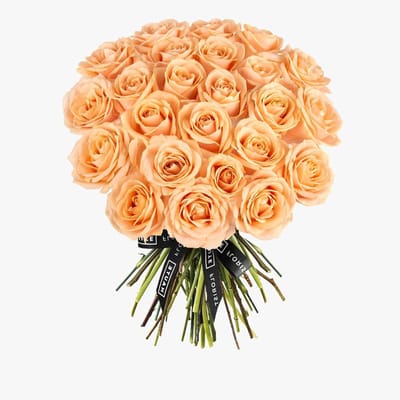 Verse Rozen - Bloemenboeket - Speciale Gelegenheid - Grote Bloemknoppen - 24 Stuks - Perzik