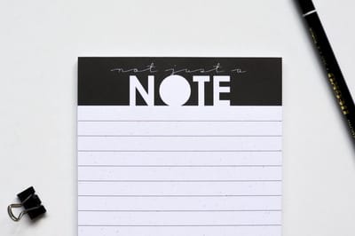 MOODZ design - Notitieblok - Zwart/wit - A6