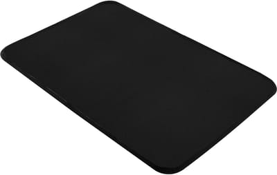 Vuurvaste onderlegger - 45 × 38 cm - Hittebestendige mat - Antislipglasvezel-siliconen brandwerende mat - Hittebeschermingsmat - Dikke aanrechtbeschermer - Voor tafelblad, luchtfriteuse, magnetron, keukenwerkblad - Draagbare matten - Zwart