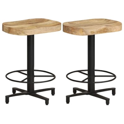 vidaXL - Barkrukken - 2 - st - 52 - cm - massief - mangohout