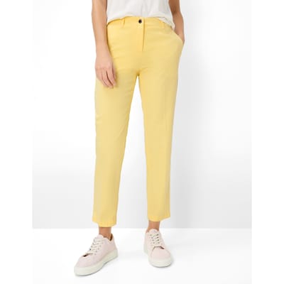 Brax Dames Chino  Style MARON S BUTTERCUP, lichtgeel, maat 36