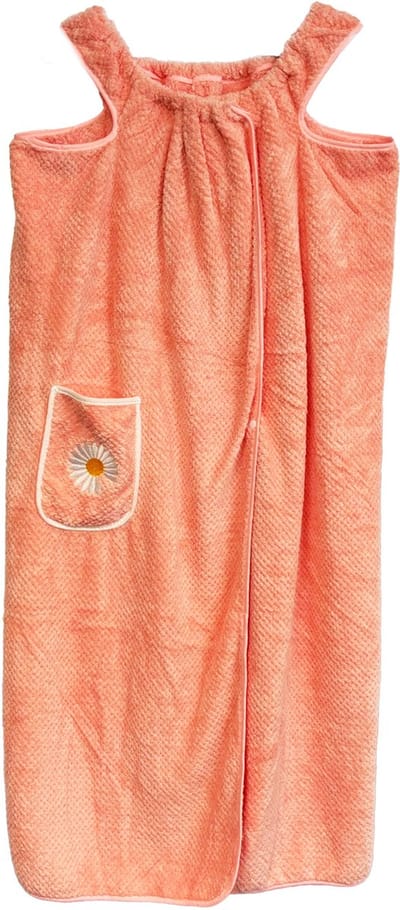 Zoem - Omslagdoek - Sauna - Inclusief haardoek - Badjas - Omslagdeken - Draaghanddoek - Haardoek - Douchen - Droogdoek - Roze