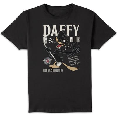 Looney Tunes Daffy Concert T-shirt - Zwart - 3XL