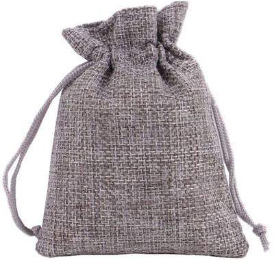 Dailygoods- Cadeauzakjes 10 stuks - Jute zakjes 9 x 12 cm - Duurzaam - Trekkoord - Herbruikbaar - Geschikt voor sieraden/snoep - Opbergzakjes