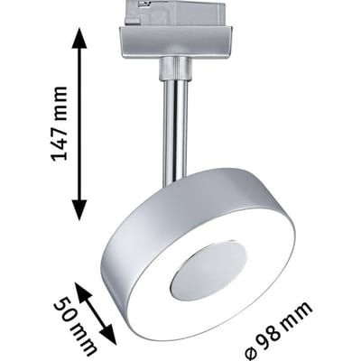Paulmann Circle 230V-railsysteem lamp URail LED vast ingebouwd 5 W LED Chroom (mat)