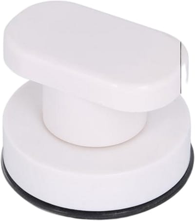 Kleine glazen deur en raamgreep - Badkamerschuifdeur - Kast - Handvat zonder gaten - Koelkastgreep - Douchegreep-5*6.2cm - Wit