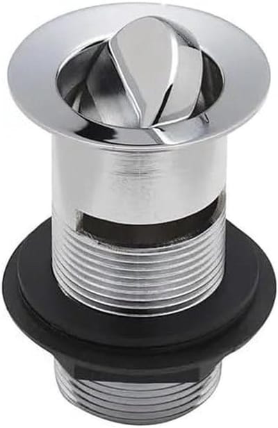 Wastafel Afvoer - Koploze Afvoerstop - Badkamer Afvoer - Draaibare Flip Plug - 1 1/4 inch - Chroom