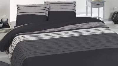 Snoozing Davina - Dekbedovertrek - Tweepersoons - 200x200/220 cm + 2 kussenslopen 65x65 cm - Zwart