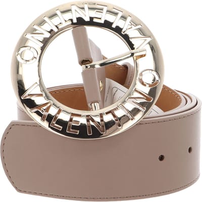 VALENTINO Riem Hampton Pin Buckle Belt W105 Beig / Oro Beige