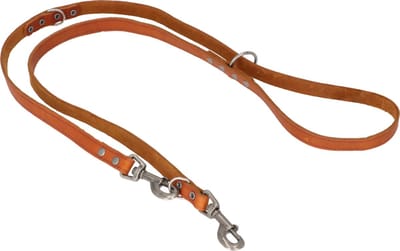 Adori Dresseerlijn Vetleder Met Print - Hondenriem - 200x1.8 cm Cognac M/L