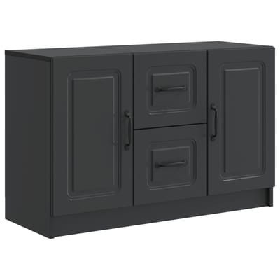 vidaXL - Dressoir - Zwart - 89 - x - 34,5 - x - 57 - cm - Bewerkt - hout