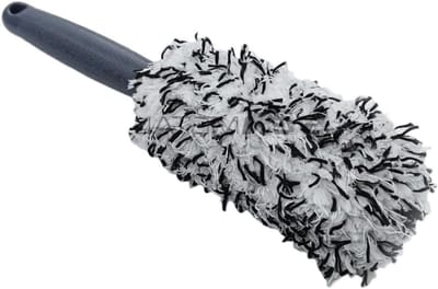 Auto Wiel Borstel - Velg Reiniger - Auto Wassen - Pluche Materiaal - 30 cm Lengte - Zwart Wit