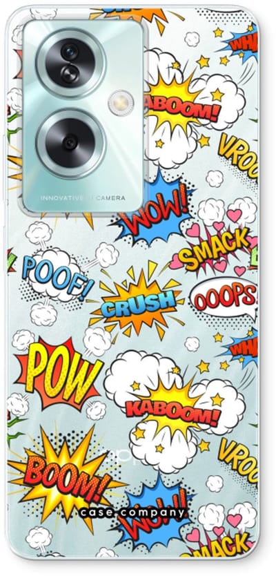 Case Company® - Hoesje geschikt voor Oppo A79 hoesje - Pow Smack - Soft Cover Telefoonhoesje - Bescherming aan alle Kanten en Schermrand