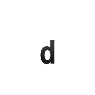 Huisnummer toevoeging - Zwart - RVS - GPF - toevoeging letter 'd' zwart, 156 mm
