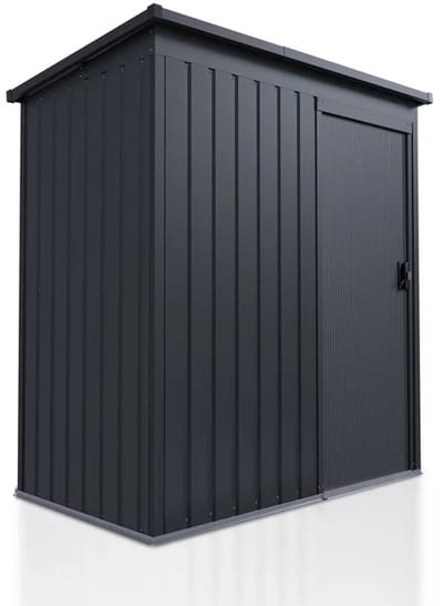 Metalen Gereedschapsschuur / Tuinschuur / Berging - Incl. funderingsframe - Donkergrijs